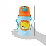 GARRAFA DE ALUMNIO COM CANUDO ANIMAL FUN LEO 450ML - BUBA