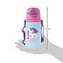 GARRAFA ALUMNIO COM CANUDO ANIMAL FUN UNICRNIO 450ML - BUBA