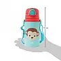 GARRAFA ALUMNIO COM CANUDO ANIMAL FUN MACACO 450ML - BUBA