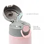 GARRAFA TRMICA PAREDE DUPLA COM CANUDO GUMY ROSA 420ML - BUBA