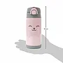 GARRAFA TRMICA PAREDE DUPLA COM CANUDO GUMY ROSA 420ML - BUBA