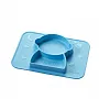 JOGO AMERICANO COM PRATO DE SILICONE ASTRONAUT MAT AZUL - NBY