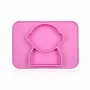 JOGO AMERICANO COM PRATO DE SILICONE ASTRONAUT MAT ROSA - NBY