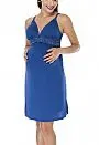 JOGO DE HOBE COM CAMISOLA GESTANTE DE BOJO EM MODAL AZUL - LOVE SECRET