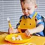 JOGO DE TALHERES AO INOX/SILICONE BALEIA - MARCUS & MARCUS