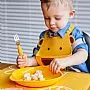 JOGO DE TALHERES AO INOX/SILICONE LEO - MARCUS & MARCUS