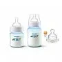 KIT 2 MAMADEIRAS CLASSIC ANTI-COLIC 125ML + 260ML AZUL + BICO - AVENT