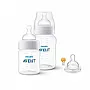 KIT 2 MAMADEIRAS CLASSIC ANTI-COLIC 125ML + 260ML + BICO 6M+ - AVENT