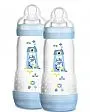  KIT 2 MAMADEIRAS DOUBLE PACK FIRST BOTTLE 320ML AZUL CACHORRO - MAM
