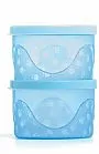KIT 2 POTES INFANTIS TRANSLCIDOS 300ML AZUL - ADOLETA BEB