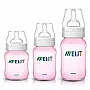 KIT 3 MAMADEIRAS CLASSIC ANTI-COLIC ROSA 125ML + 260ML + 330ML - AVENT