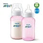 KIT 3 MAMADEIRAS CLASSIC ANTI-COLIC ROSA 125ML + 260ML + 330ML - AVENT