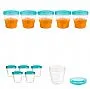 KIT 5 POTES PARA ARMAZENAR PAPINHA 150ML - KABABY