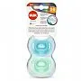 KIT CHUPETA 6M+ SENSITIVE AZUL E VERDE - NUK