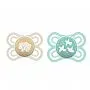 KIT CHUPETA PERFECT SILK TOUCH VERDE E BRANCO 0-6M  - MAM