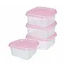 KIT COM 4 PORTA PAPINHA 100ML ROSA - CLINGO