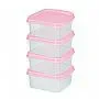 KIT COM 4 PORTA PAPINHA 100ML ROSA - CLINGO
