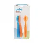 KIT COM 6 COLHERES AZUL E LARANJA - BUBA