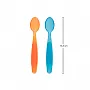 KIT COM 6 COLHERES AZUL E LARANJA - BUBA