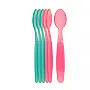 KIT COM 6 COLHERES VERDE E ROSA - BUBA