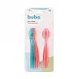 KIT COM 6 COLHERES VERDE E ROSA - BUBA