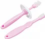 KIT ESCOVA MASSAGEADORA BABY AZUL OU ROSA - BUBA