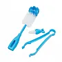 KIT ESCOVA PARA MAMADEIRA COM ESPONJA E PINA AZUL - BUBA