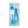 KIT ESCOVA PARA MAMADEIRA COM ESPONJA E PINA AZUL - BUBA
