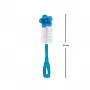 KIT ESCOVA PARA MAMADEIRA COM ESPONJA E PINA AZUL - BUBA