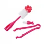 KIT ESCOVA PARA MAMADEIRA COM ESPONJA E PINA ROSA - BUBA