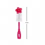 KIT ESCOVA PARA MAMADEIRA COM ESPONJA E PINA ROSA - BUBA