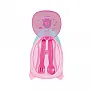 KIT REFEIO COM TALHERES ROSA  - BUBA
