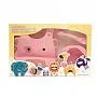 KIT TRS PEAS 100% SILICONE PORQUINHA ROSA - MARCUS & MARCUS