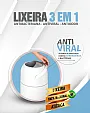 LIXEIRA 3 EM 1 ANTIODOR ANTIBACTERIANA ANTIVIRAL PRETA -  FEPLAST