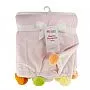 MANTA POMPOM BABY ROSA E BRANCO 57114231 - COMTAC KIDS