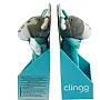 PELCIA CHOCALHO OVAL VAQUINHA GELLY AZUL - CLINGO