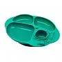 PRATO COM DIVISRIAS E SUCO 100% SILICONE ELEFANTE VERDE - MARCUS & MARCUS