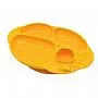 PRATO COM DIVISRIAS E SUCO 100% SILICONE GIRAFA AMARELA - MARCUS & MARCUS