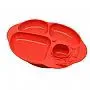 PRATO COM DIVISRIAS E SUCO 100% SILICONE LEO VERMELHO - MARCUS & MARCUS