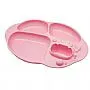 PRATO COM DIVISRIAS E SUCO 100% SILICONE PORQUINHA ROSA - MARCUS & MARCUS