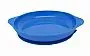 PRATO COM SUCO 100% SILICONE HIPOPTAMO AZUL - MARCUS & MARCUS