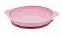 PRATO COM SUCO 100% SILICONE PORQUINHA ROSA - MARCUS & MARCUS
