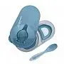 PRATO FUNDO COM DIVISRIAS E COLHER AZUL - MULTILASER - MULTIKIDS
