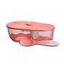 PRATO FUNDO COM DIVISRIAS E COLHER ROSA - MULTILASER - MULTIKIDS