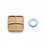 PRATO QUADRADO COM DIVISRIAS E VENTOSA AZUL BAMBU - FISHER PRICE