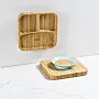 PRATO QUADRADO COM DIVISRIAS E VENTOSA AZUL BAMBU - FISHER PRICE