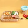 PRATO QUADRADO COM DIVISRIAS E VENTOSA AZUL BAMBU - FISHER PRICE