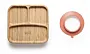 PRATO QUADRADO COM DIVISRIAS E VENTOSA ROSA BAMBU - FISHER PRICE