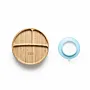 PRATO REDONDO COM DIVISRIAS E VENTOSA AZUL BAMBU - FISHER PRICE