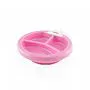 PRATO TRMICO INFANTIL COM SENSOR DE TEMPERATURA DIVISRIAS E VENTOSA ROSA  COMTAC KIDS